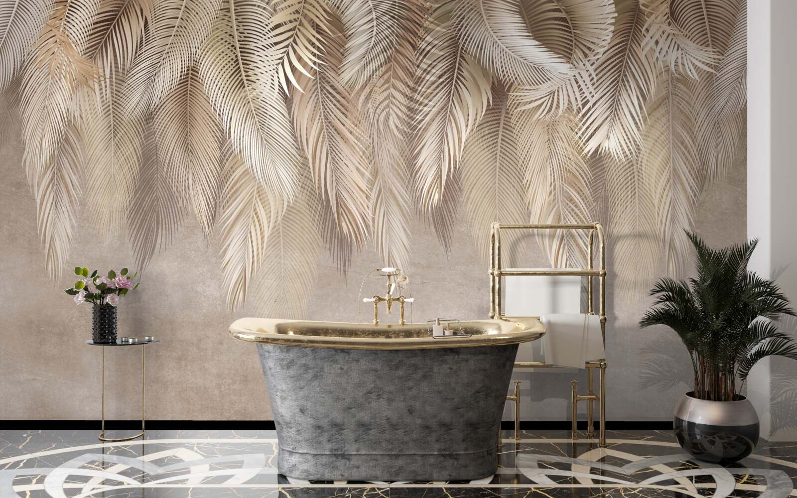 Fototapeta tapety, perie a ružová farba