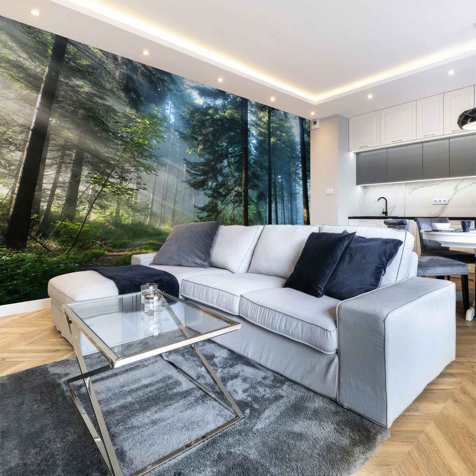 Fototapeta les plný borovíc