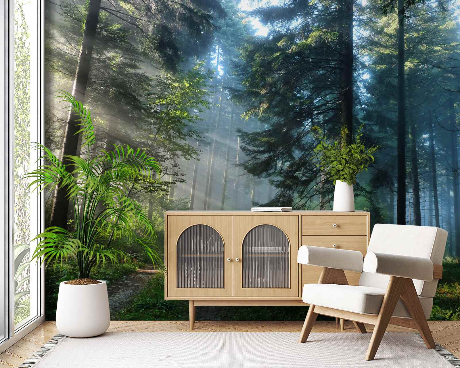 Fototapeta les plný borovíc