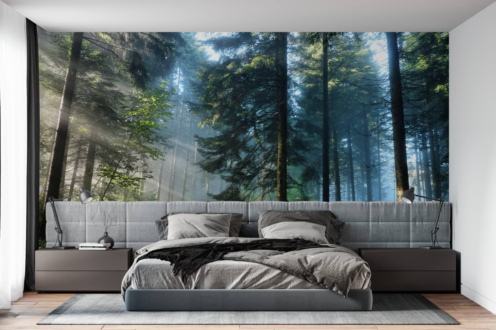 Fototapeta les plný borovíc