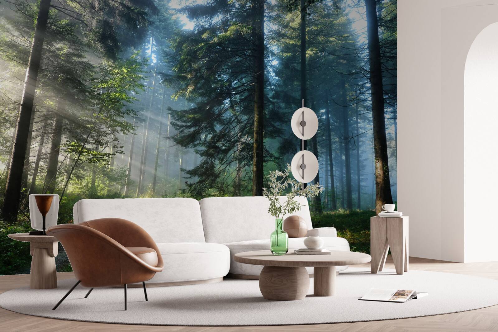 Fototapeta les plný borovíc