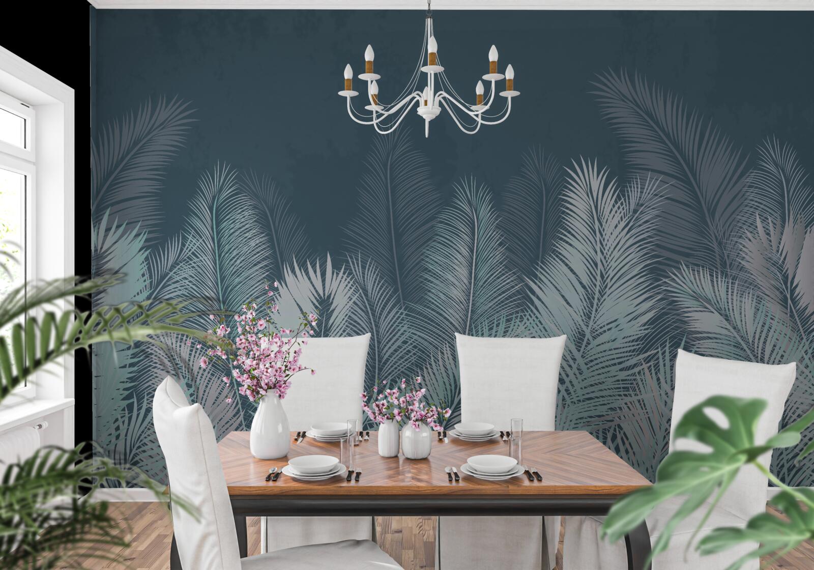 Fototapeta objemné palmové listy