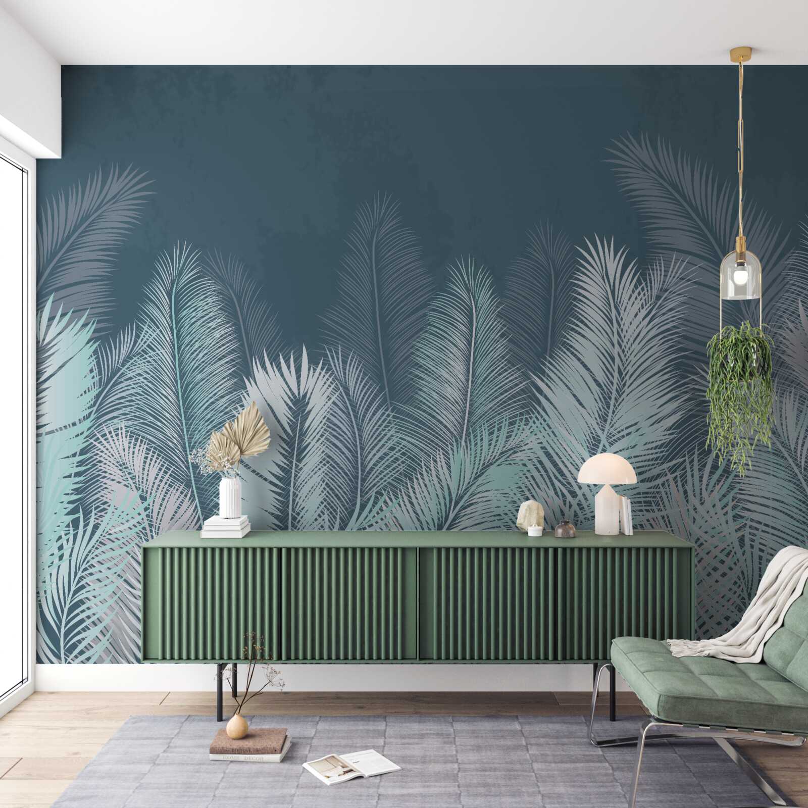 Fototapeta objemné palmové listy