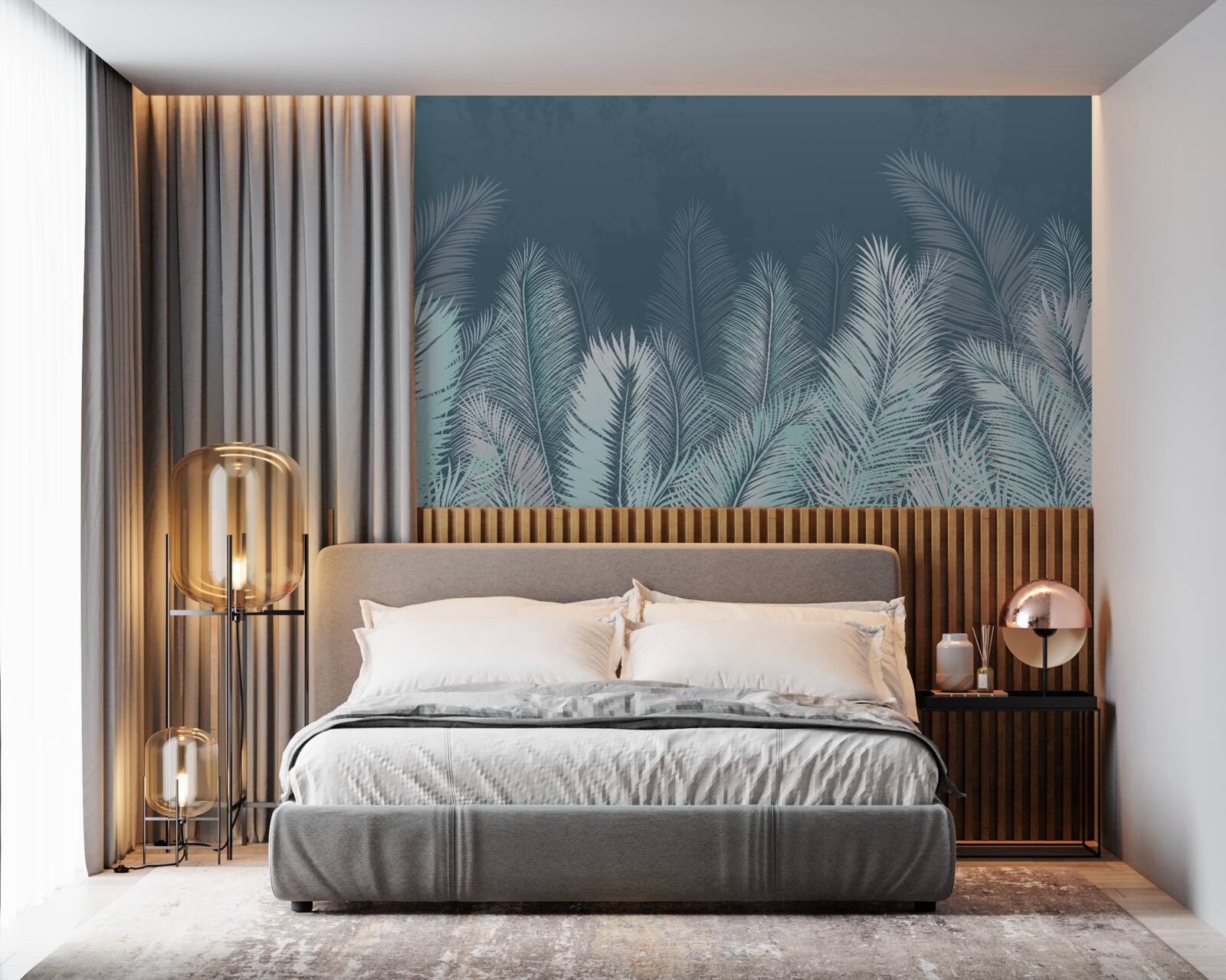 Fototapeta objemné palmové listy