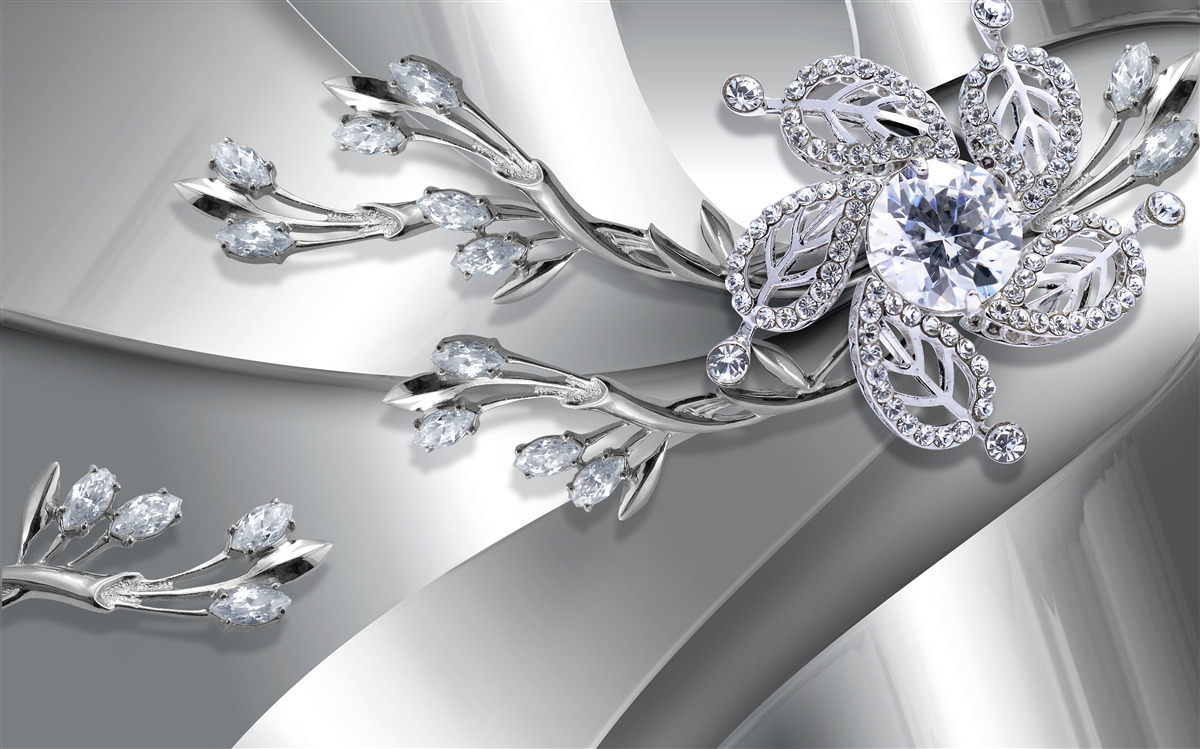 Fototapeta diamantové kvety