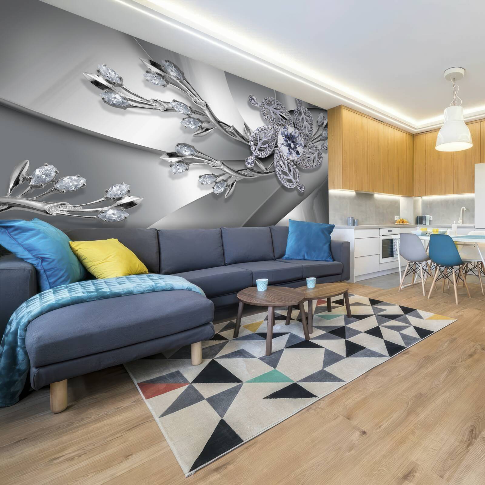 Fototapeta diamantové kvety