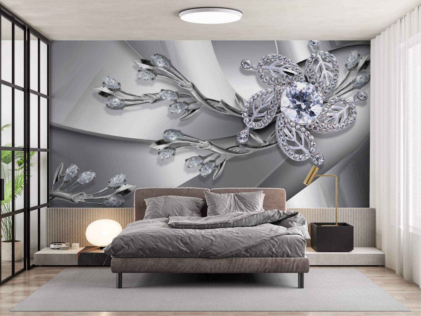 Fototapeta diamantové kvety