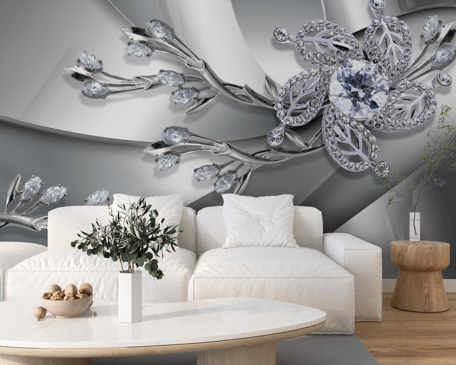 Fototapeta diamantové kvety