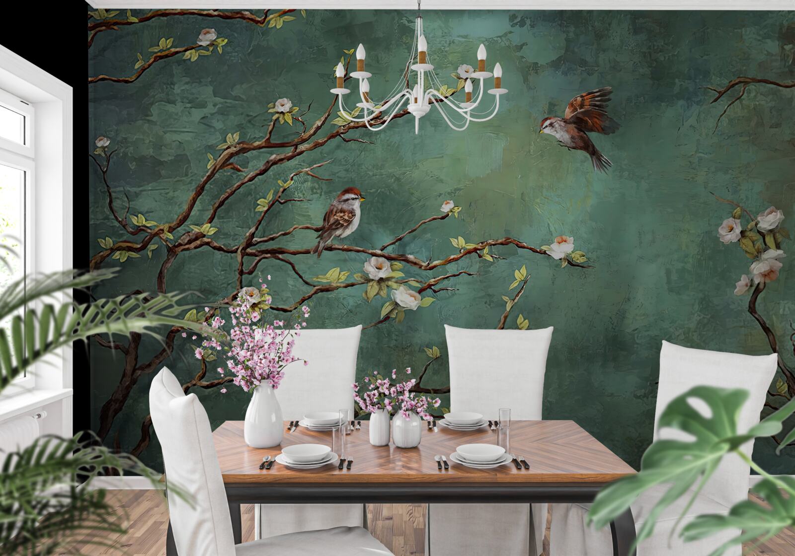 Fototapeta konáre sú posiate vtákmi