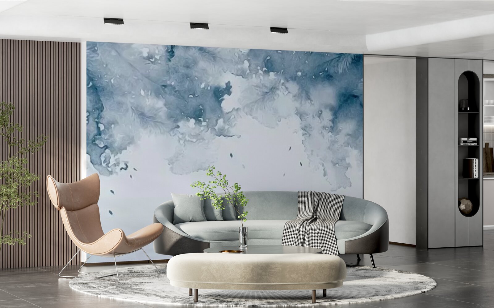 Fototapeta modrá stena