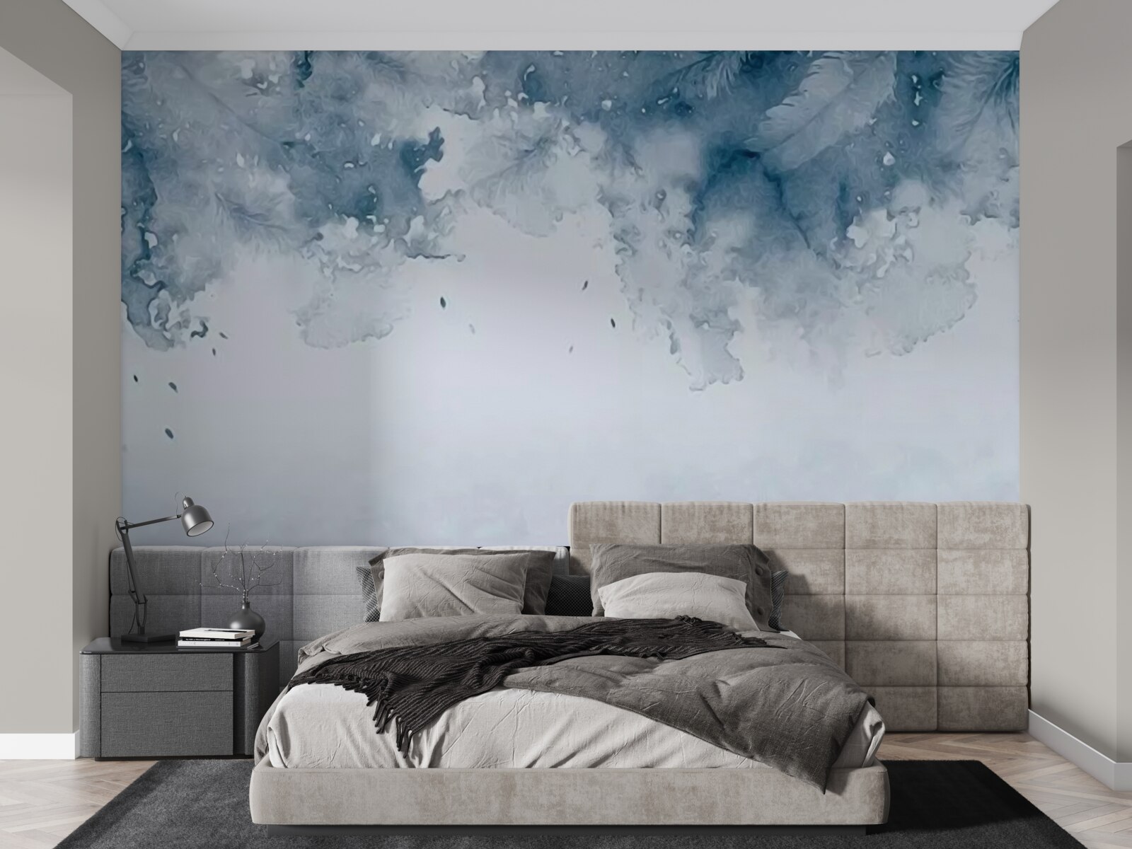 Fototapeta modrá stena