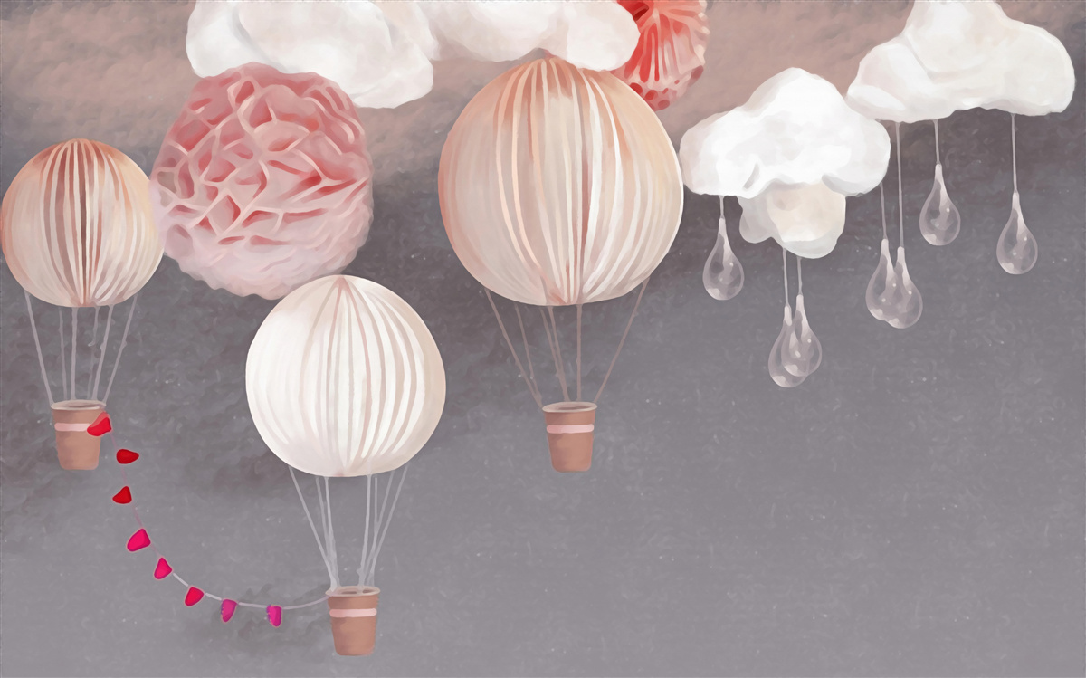 Fototapeta gule v ružových košíkoch