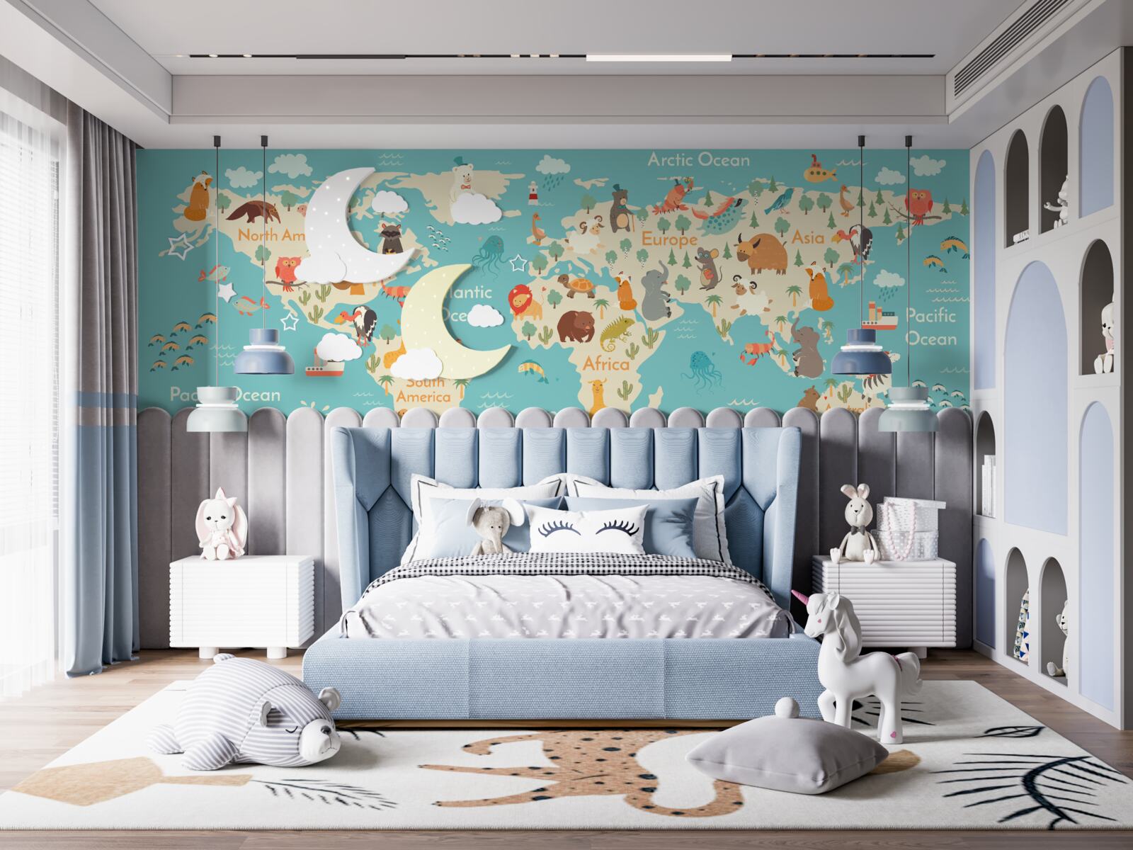 Fototapeta tyrkysová tieňová karta