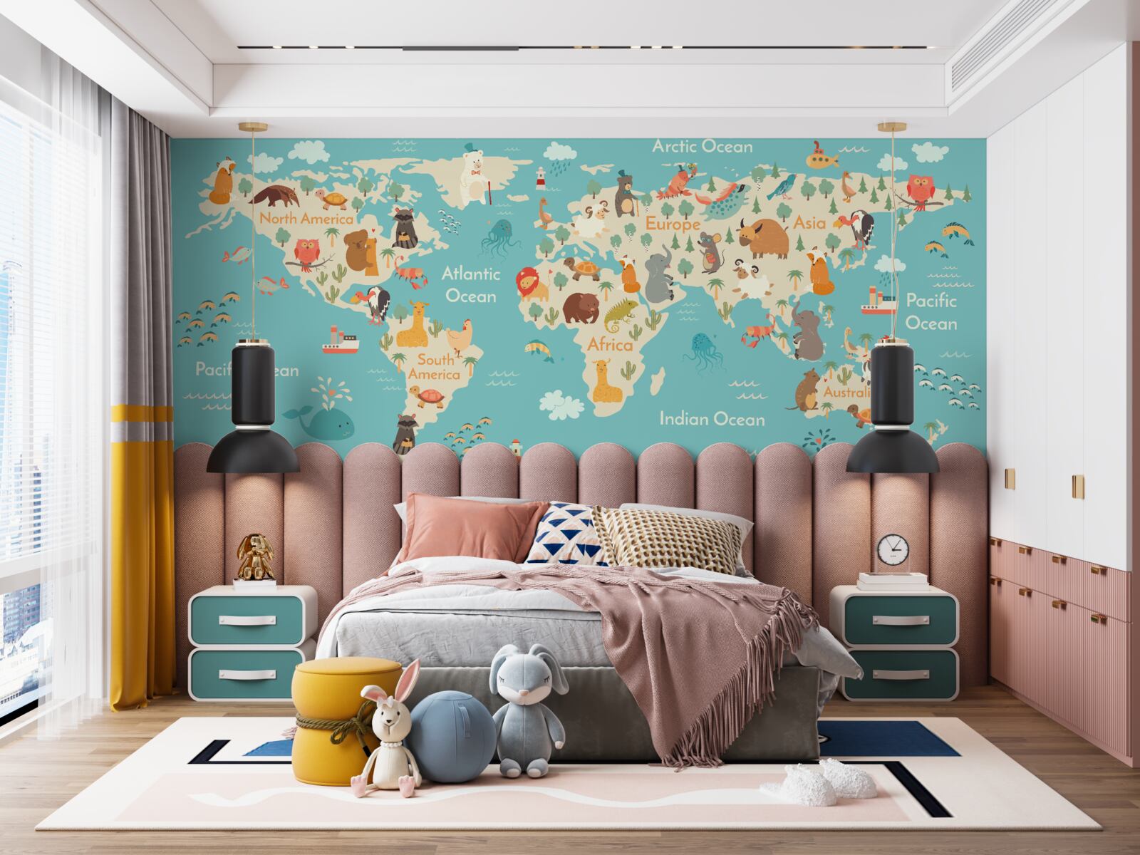 Fototapeta tyrkysová tieňová karta