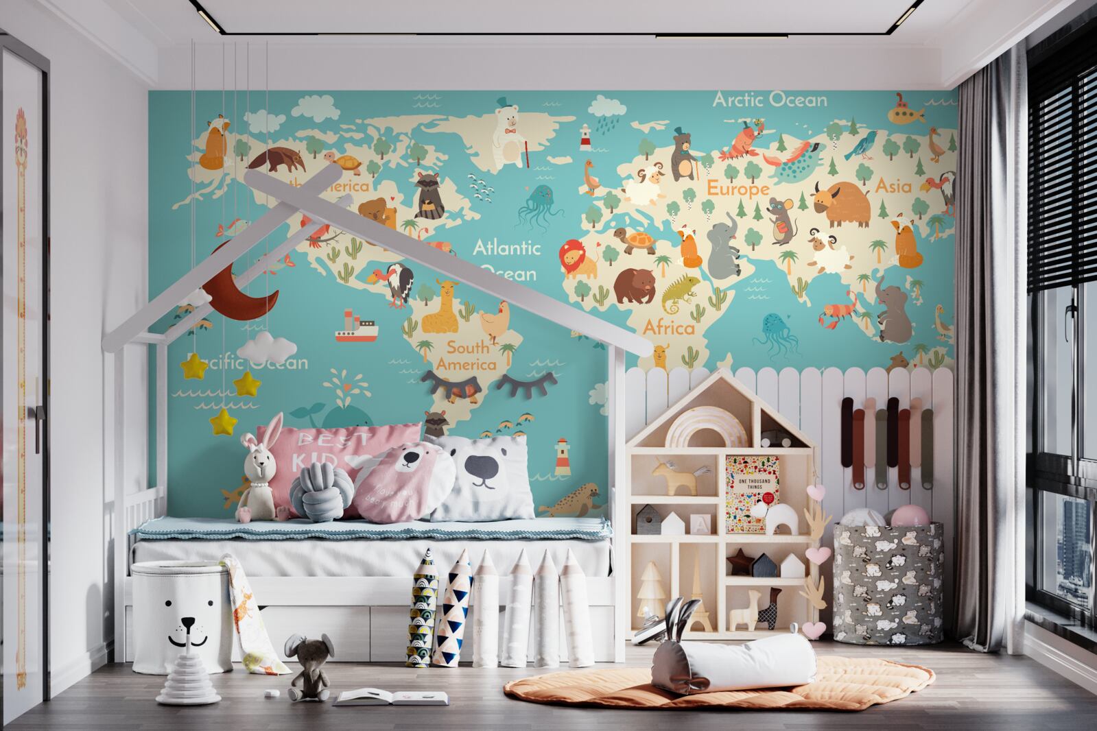 Fototapeta tyrkysová tieňová karta