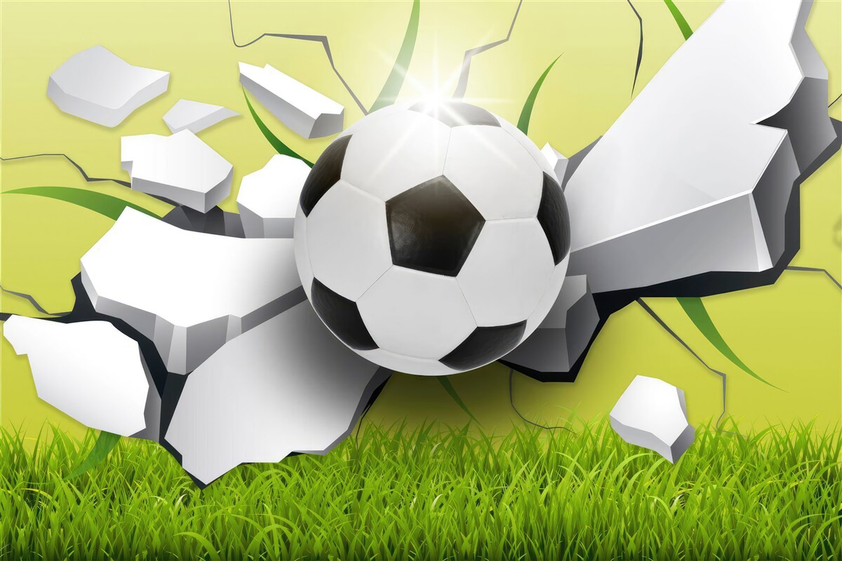 Fototapeta šťastný zasiahnutie lopty