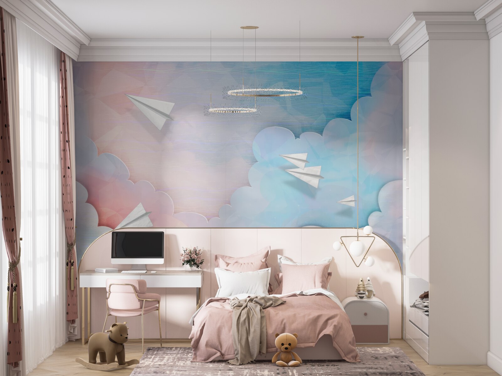 Fototapeta obloha, stena a modrá farba