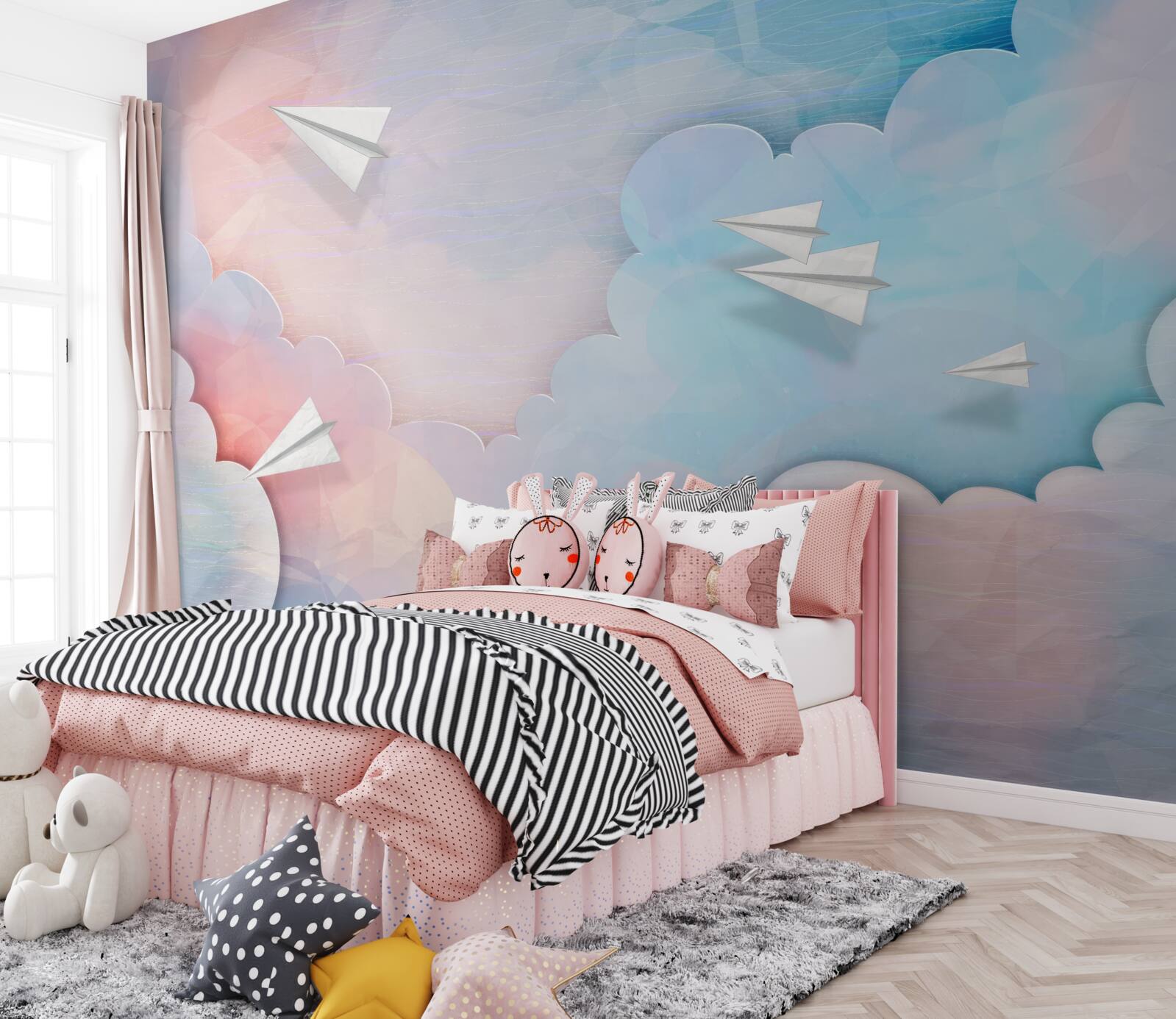 Fototapeta obloha, stena a modrá farba