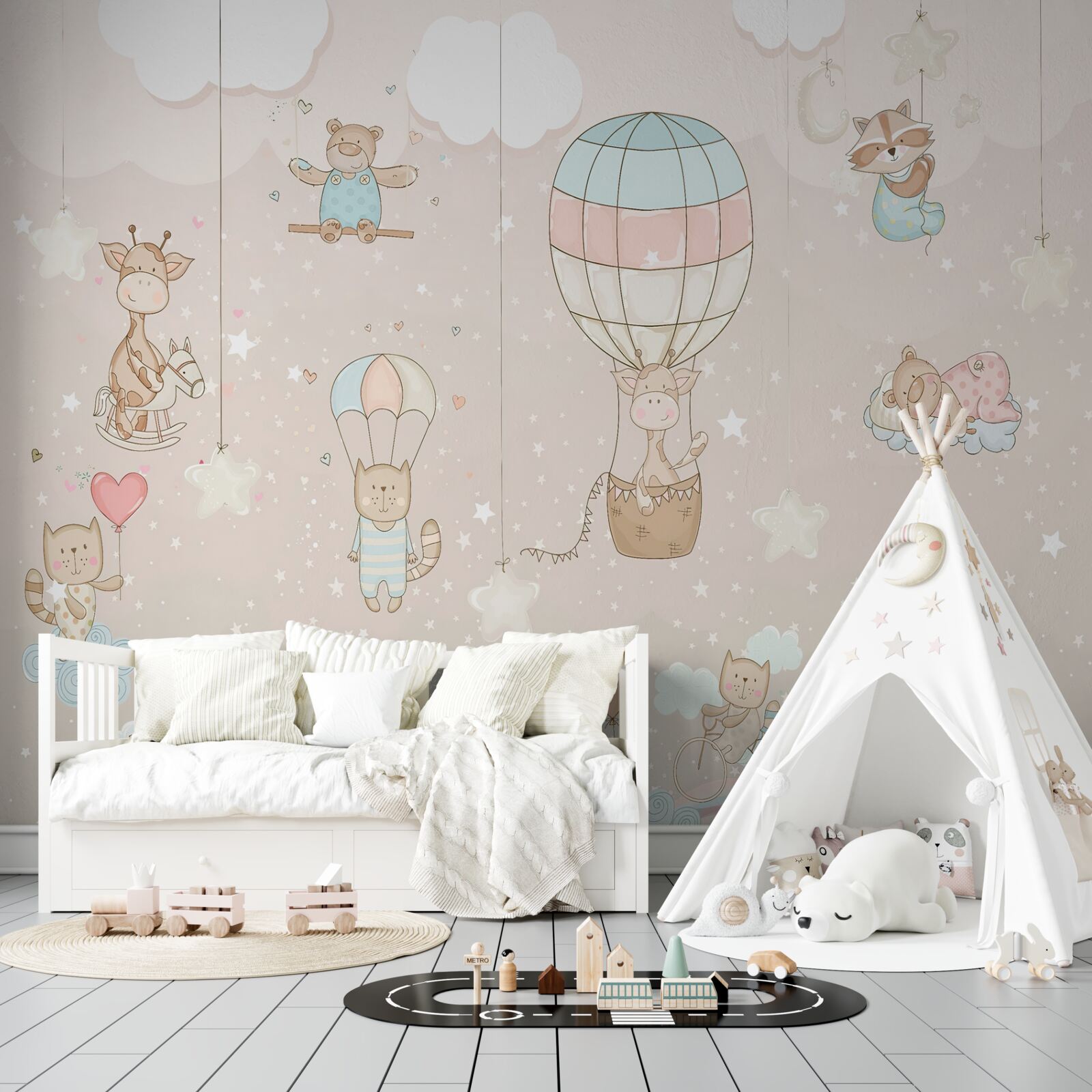 Fototapeta miestnosť a balón