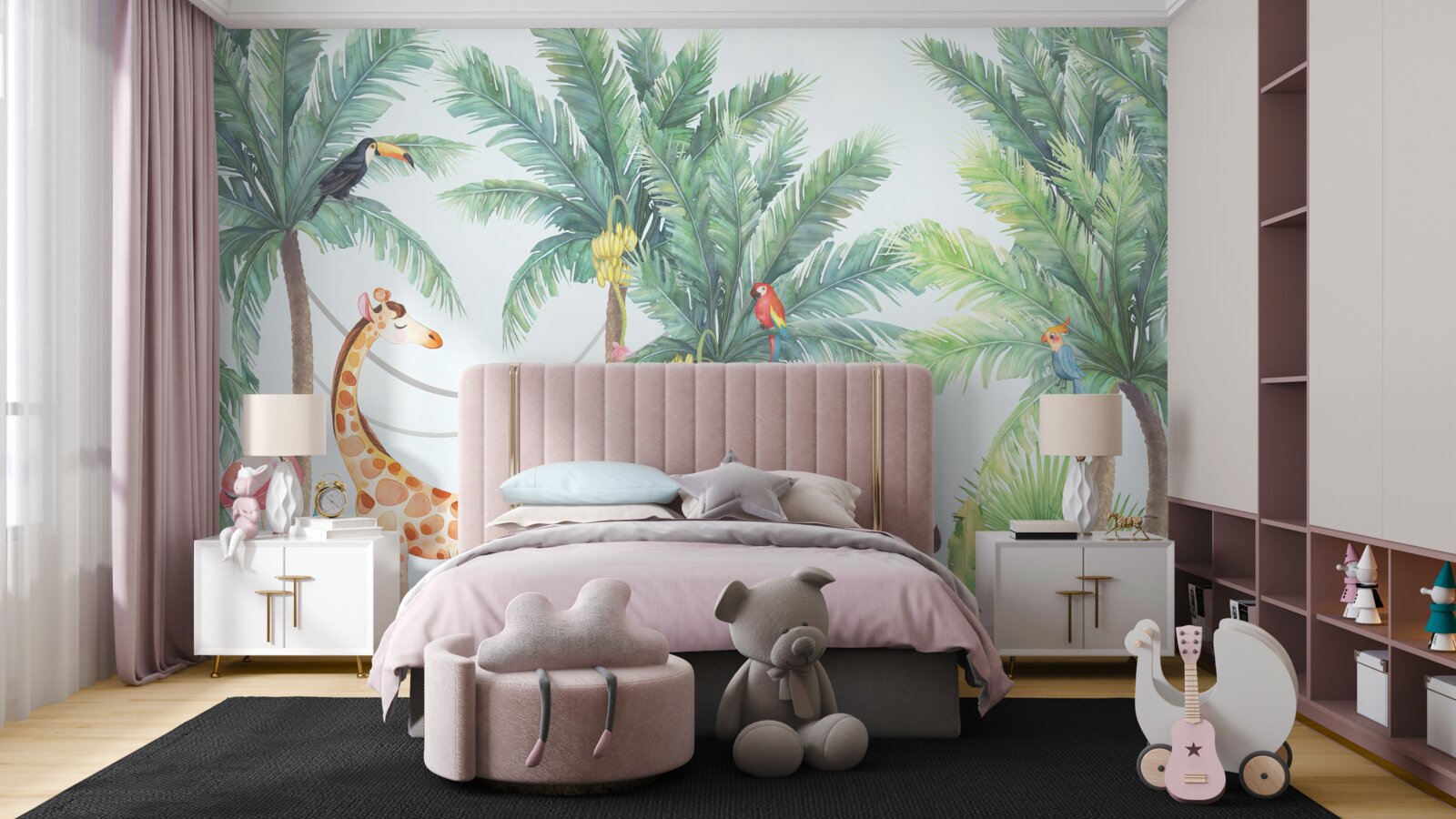 Fototapeta tapety a žirafy, okrem jednej žirafy