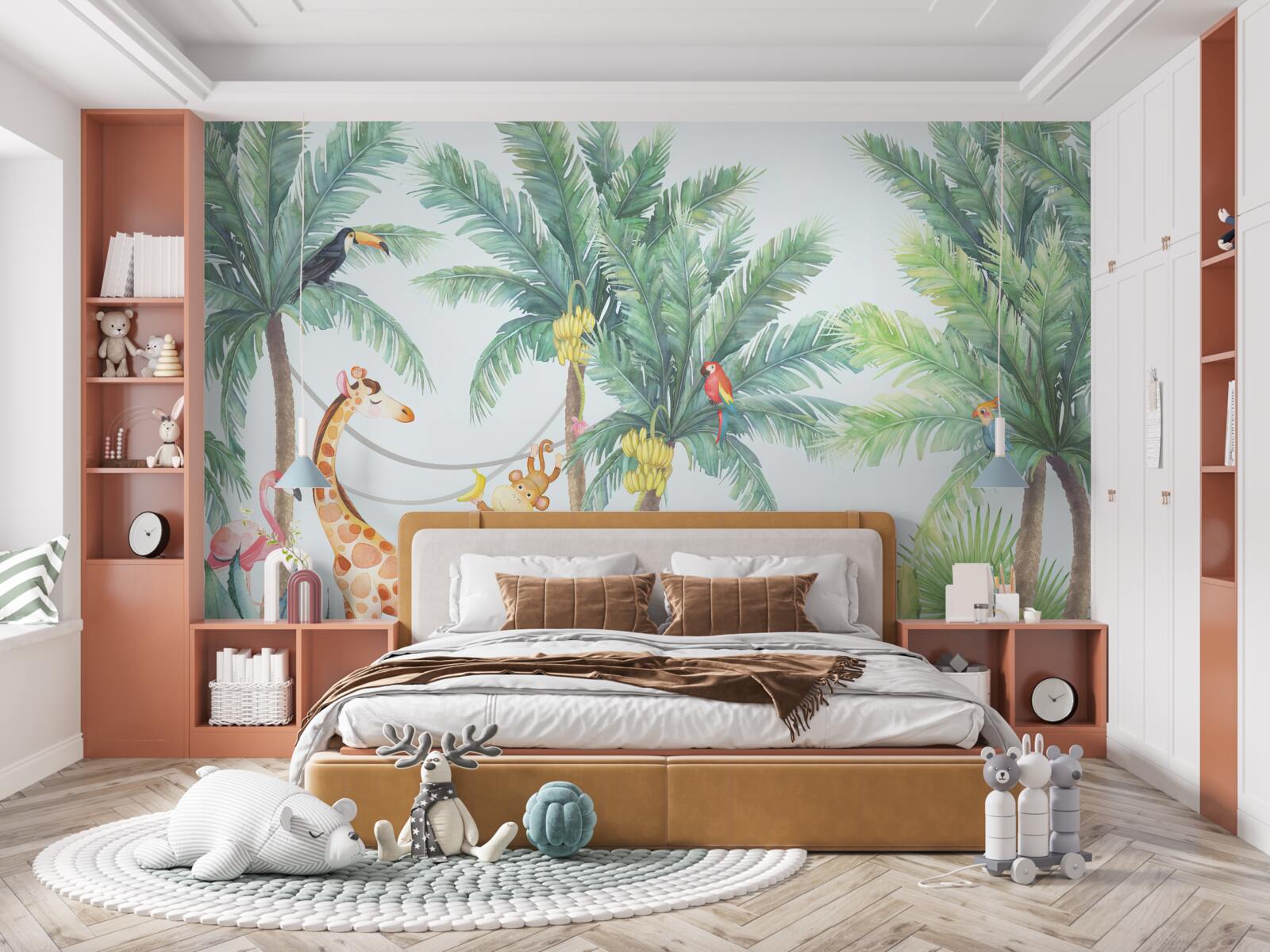 Fototapeta tapety a žirafy, okrem jednej žirafy