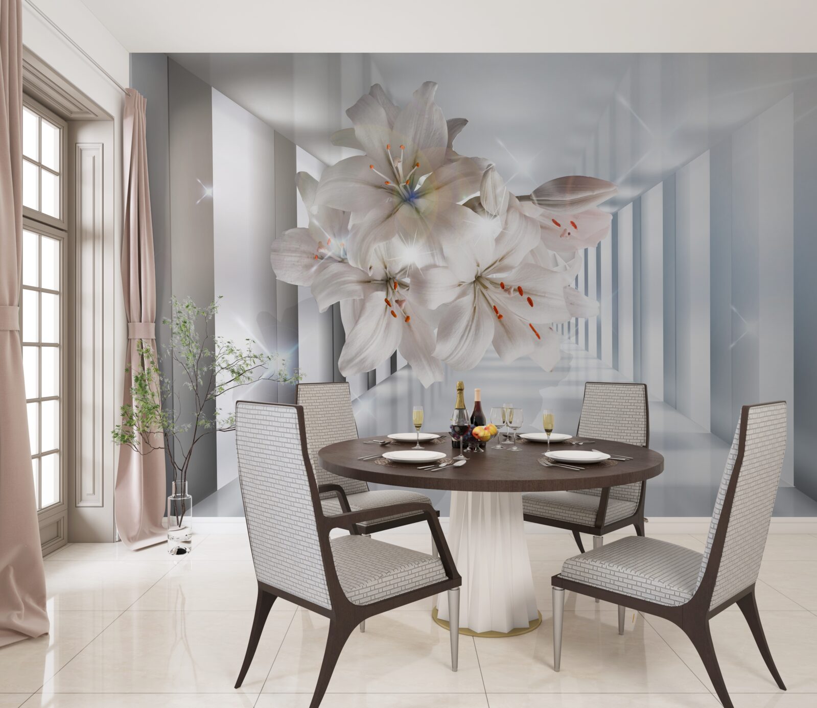 Fototapeta na chodbe rastú ľalie