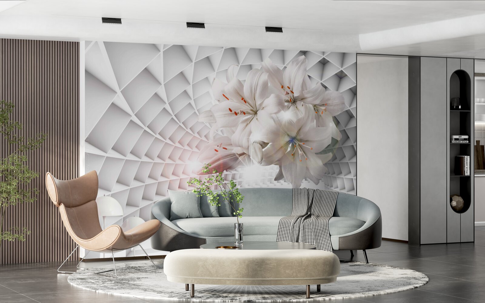 Fototapeta chodbu zdobia ľalie