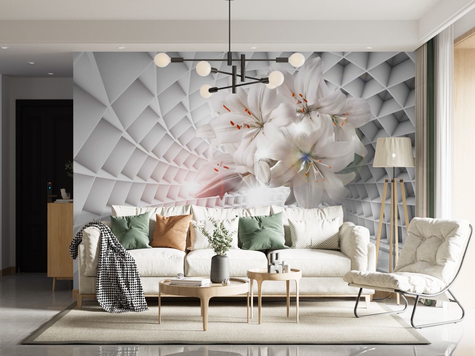 Fototapeta chodbu zdobia ľalie