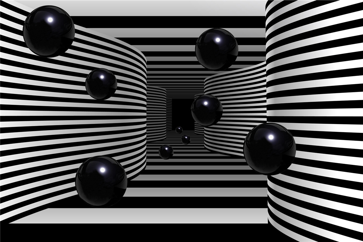 Fototapeta čierne vesmírne gule