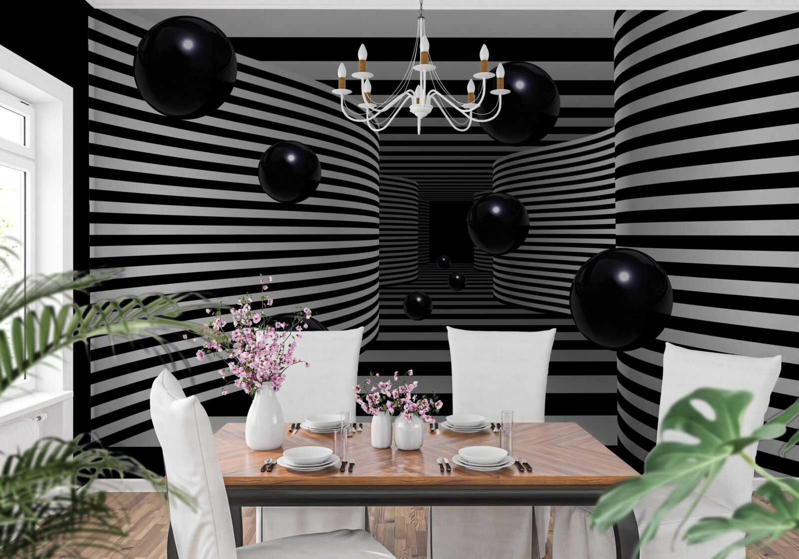 Fototapeta čierne vesmírne gule