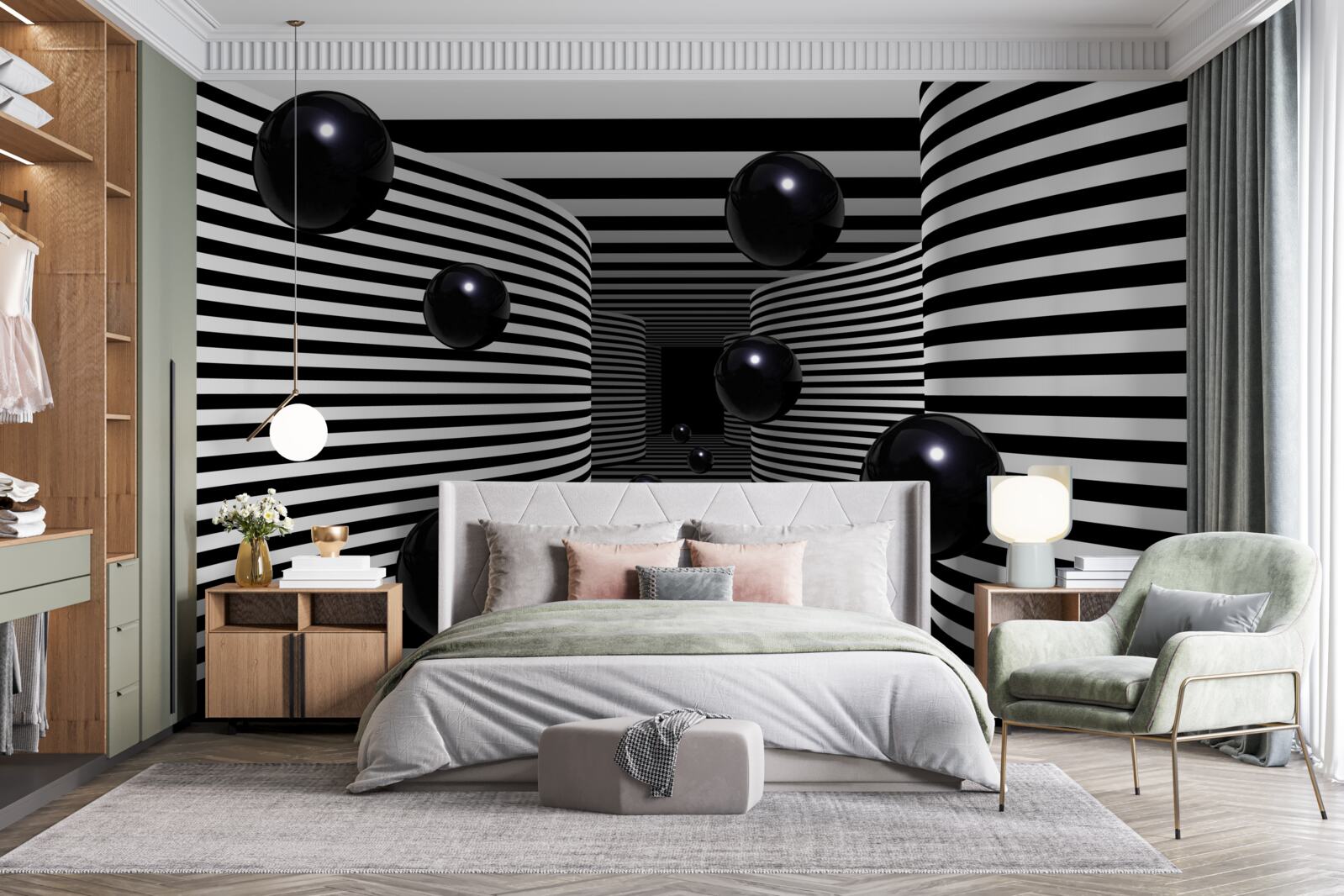 Fototapeta čierne vesmírne gule