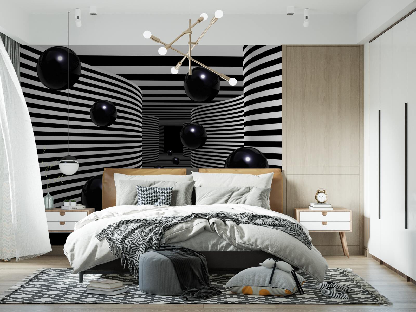 Fototapeta čierne vesmírne gule