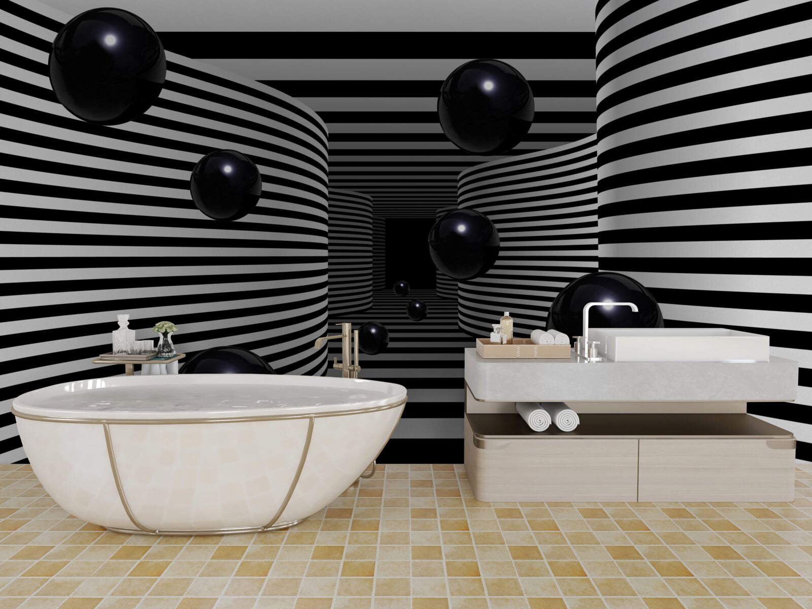 Fototapeta čierne vesmírne gule