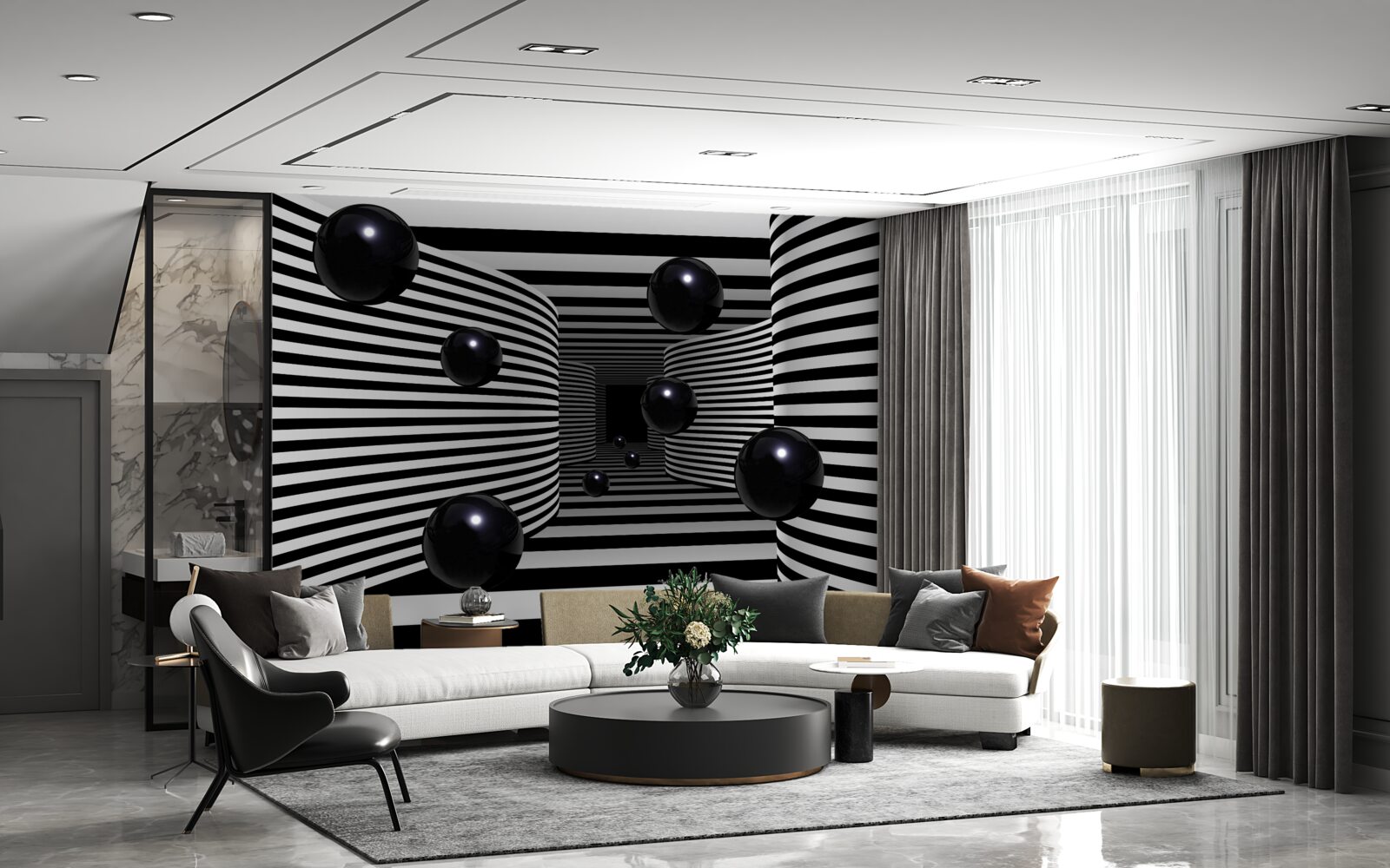 Fototapeta čierne vesmírne gule