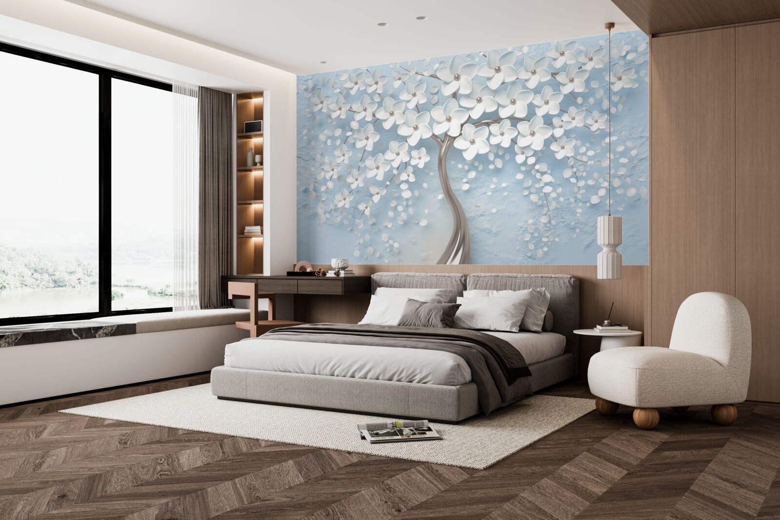 Fototapeta proti modrej oblohe je strom