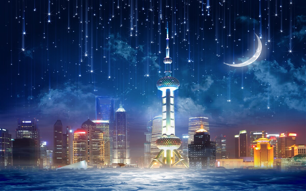 Fototapeta modrý a fialový nábytok