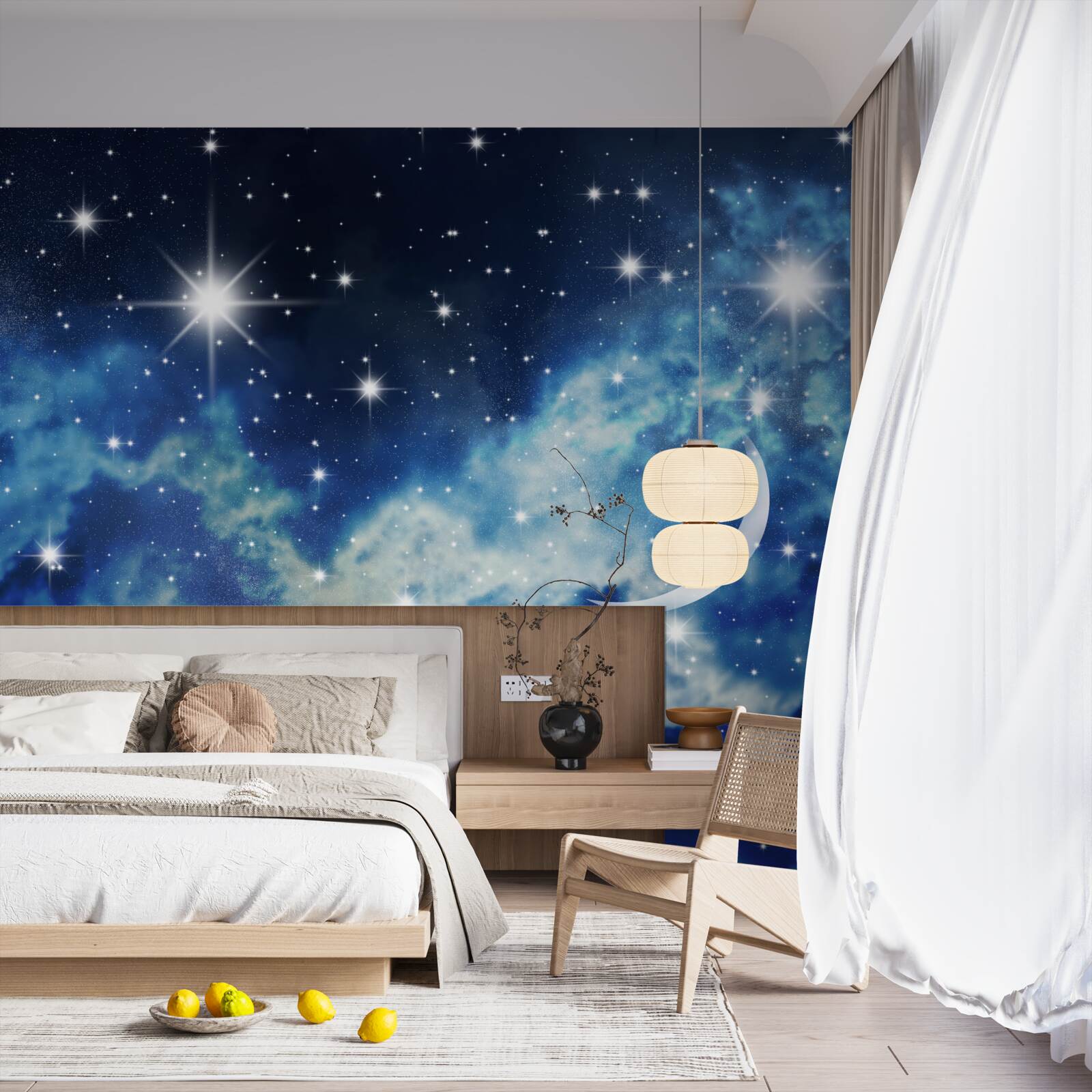 Fototapeta stropný scenár s oblohou pre spálňu