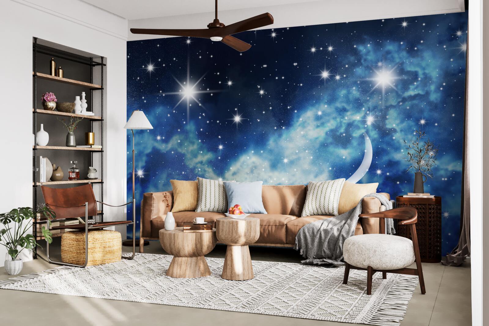 Fototapeta stropný scenár s oblohou pre spálňu