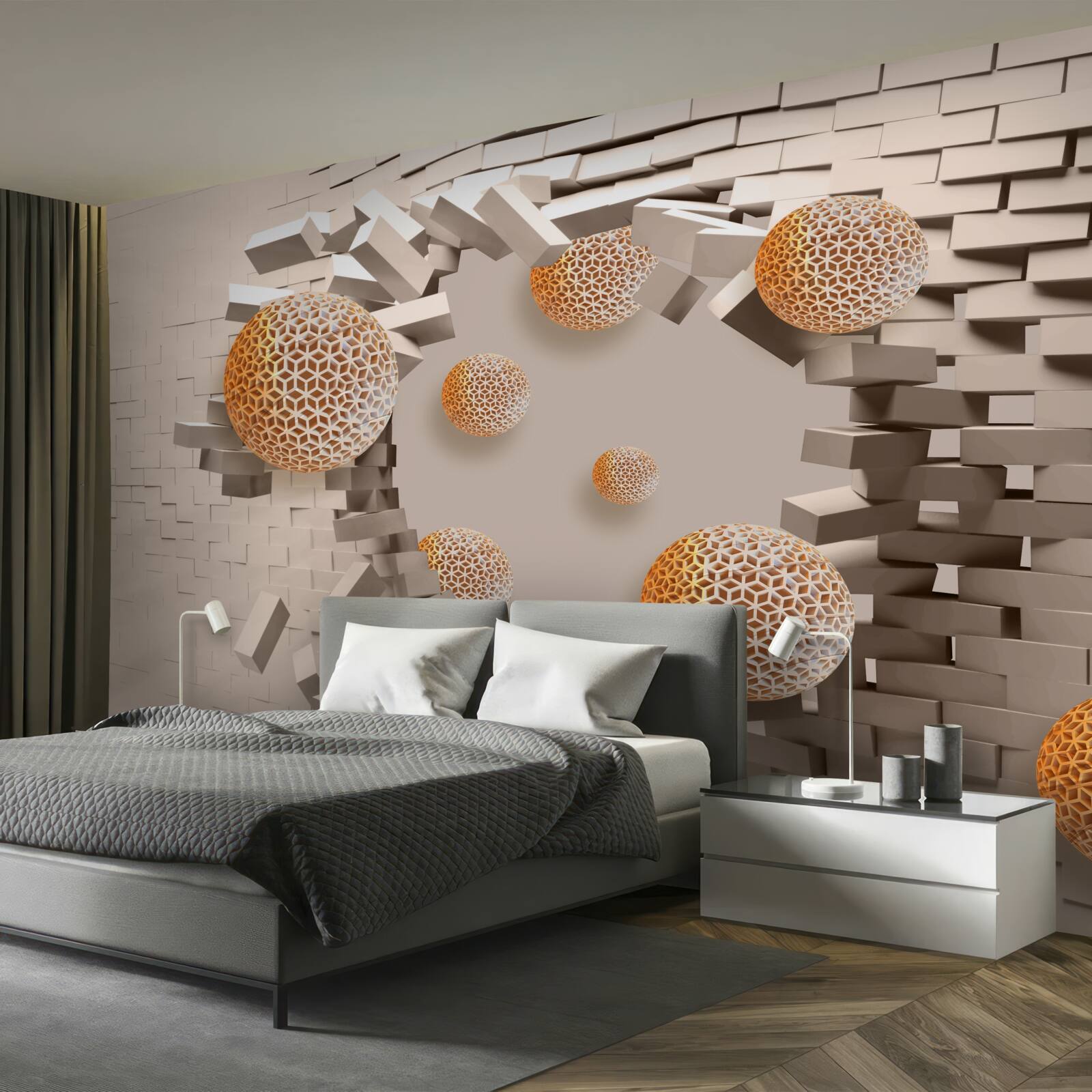 Fototapeta 3D gule a priečka