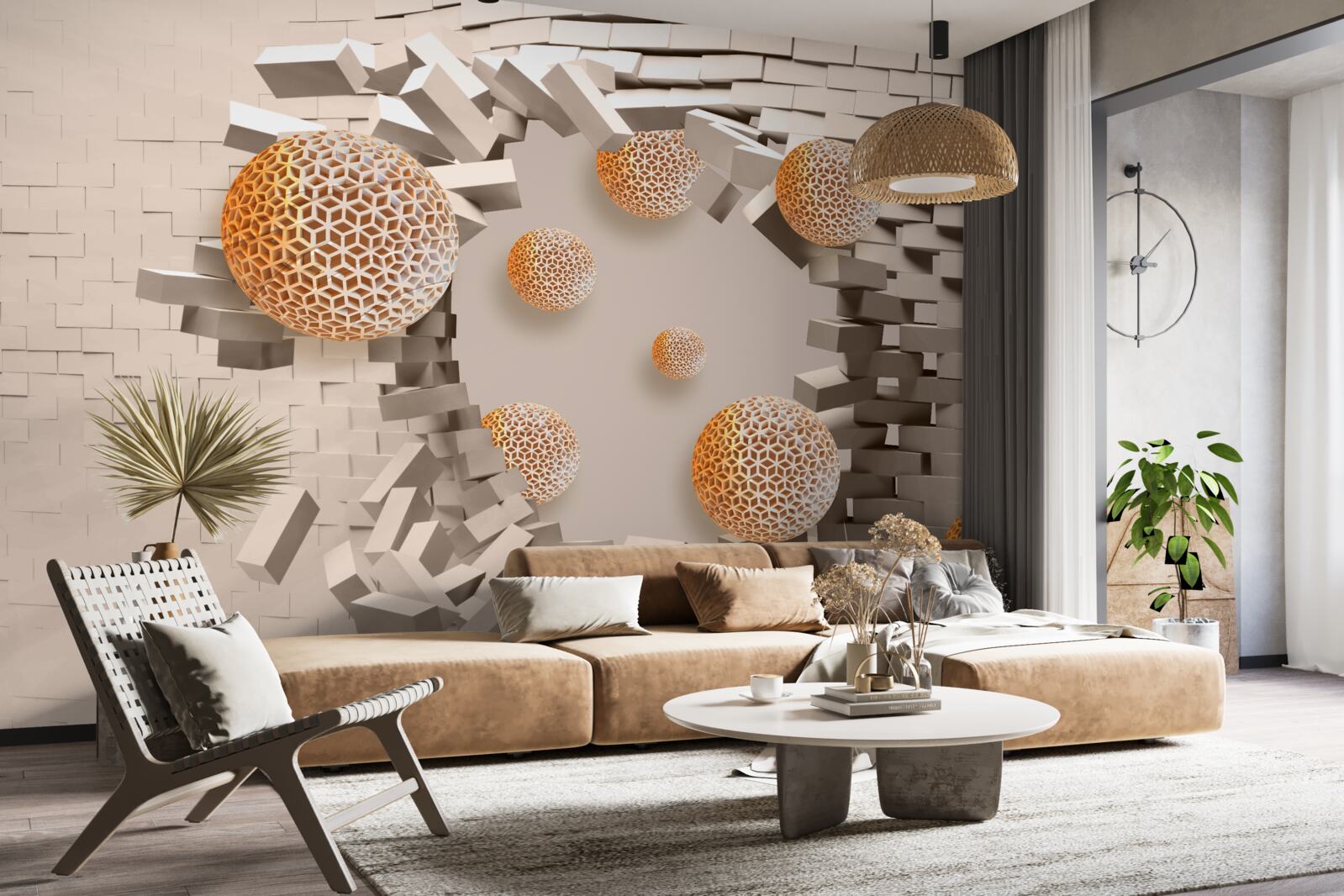 Fototapeta 3D gule a priečka