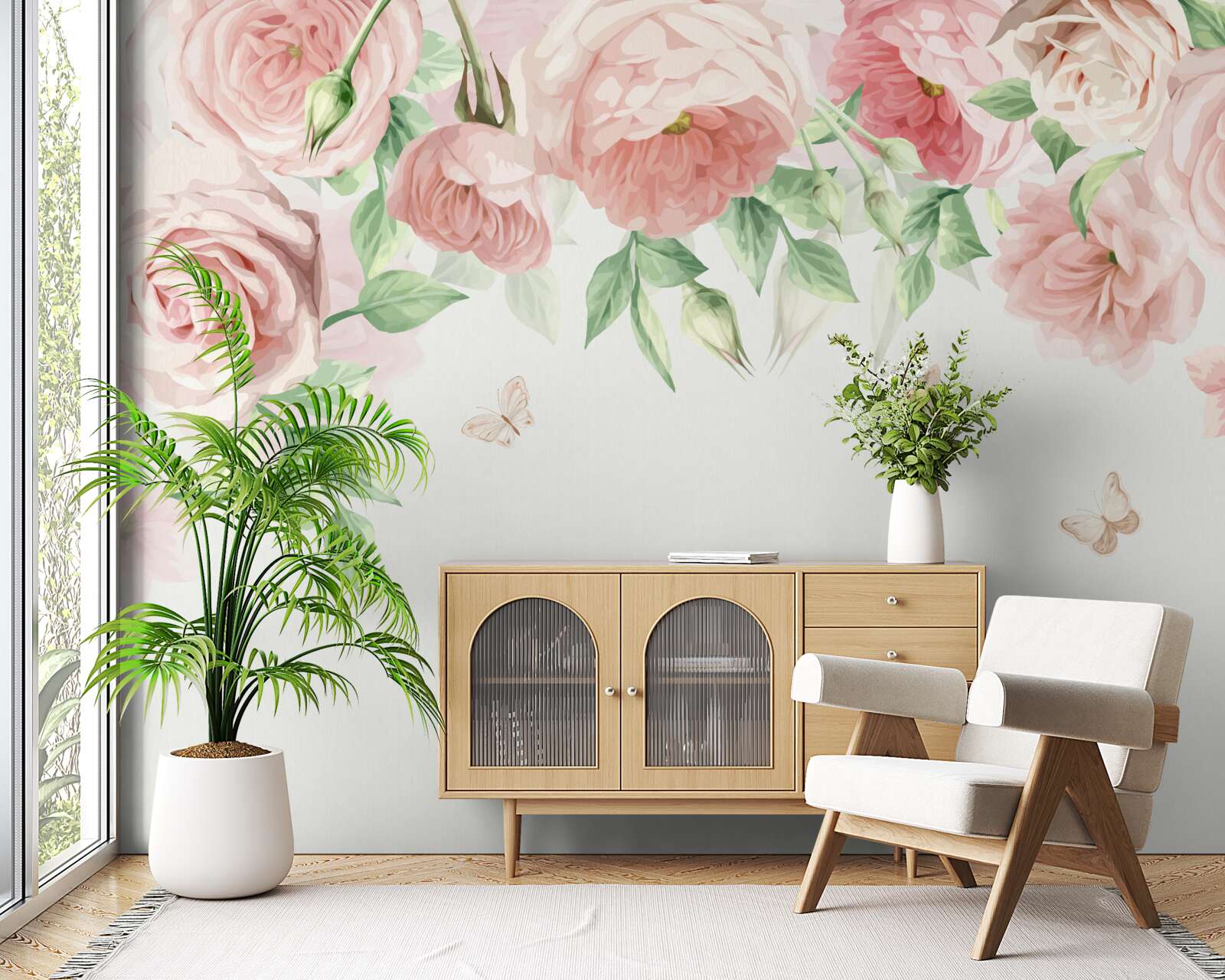 Fototapeta kvety maľované vodovými farbami