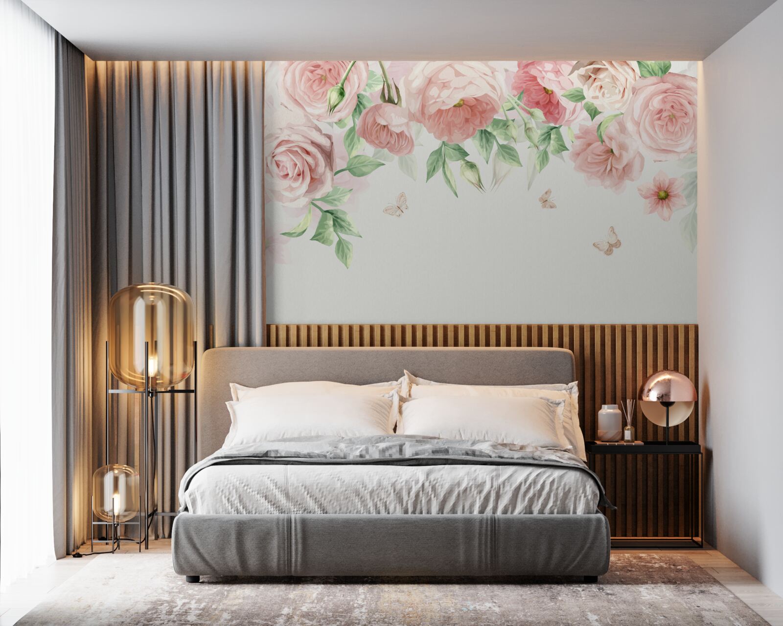 Fototapeta kvety maľované vodovými farbami