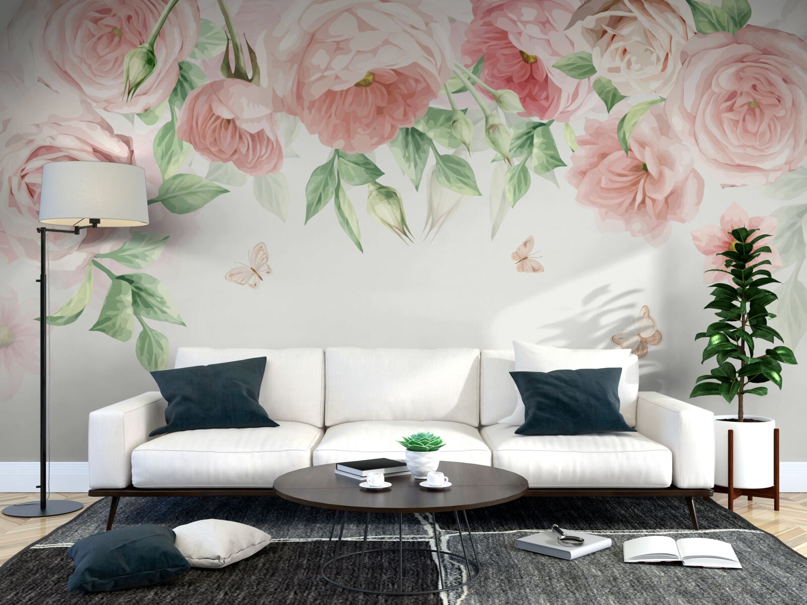 Fototapeta kvety maľované vodovými farbami