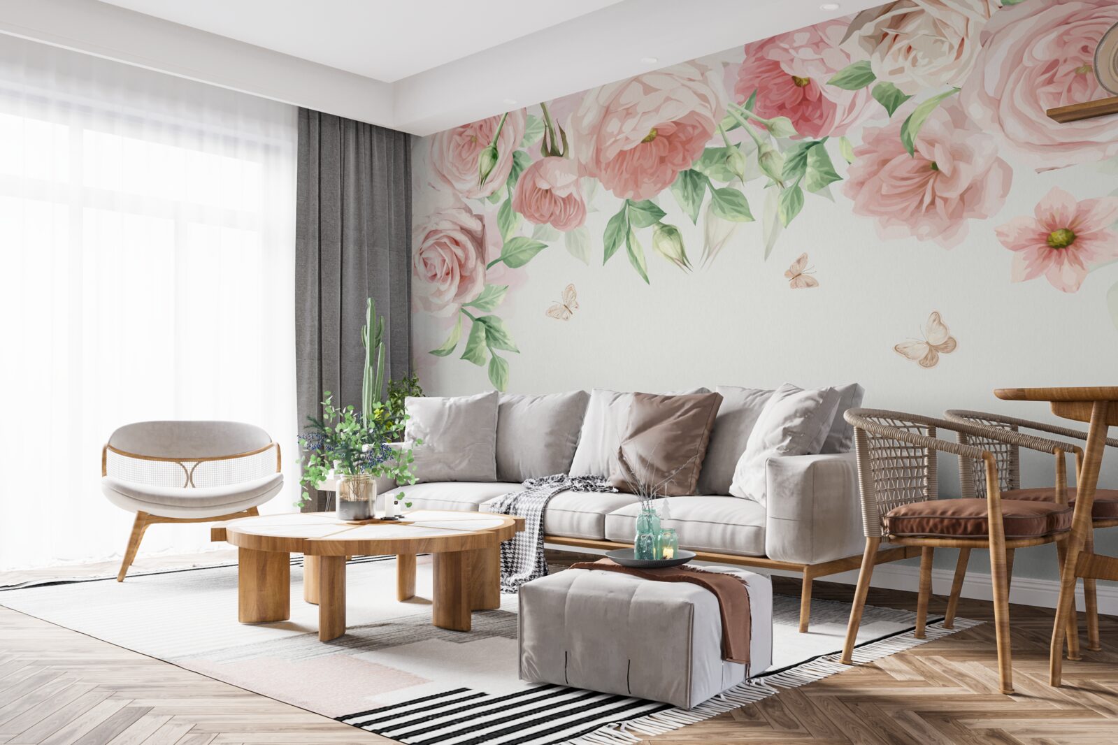 Fototapeta kvety maľované vodovými farbami