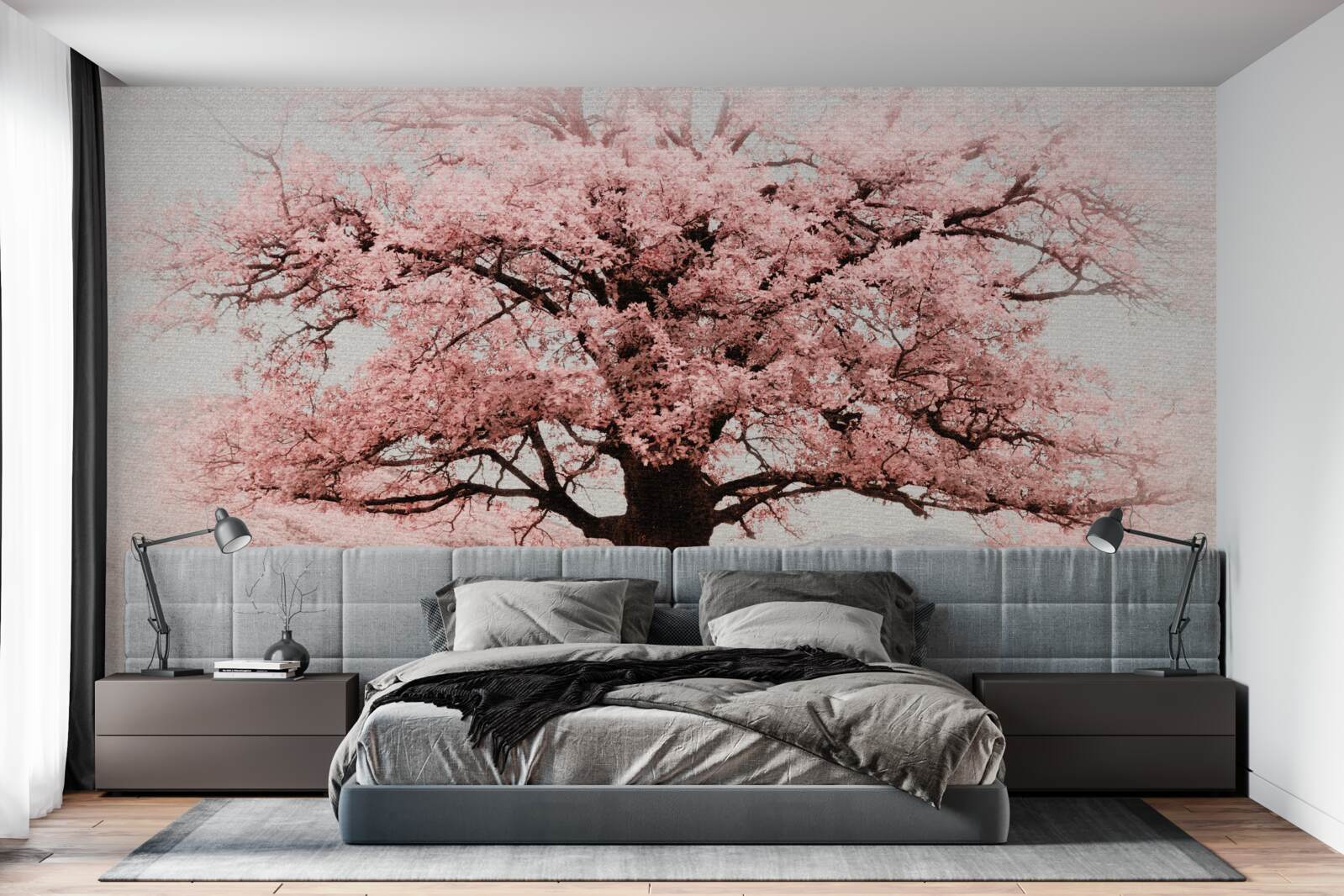 Fototapeta krajina je v odtieňoch ružovej