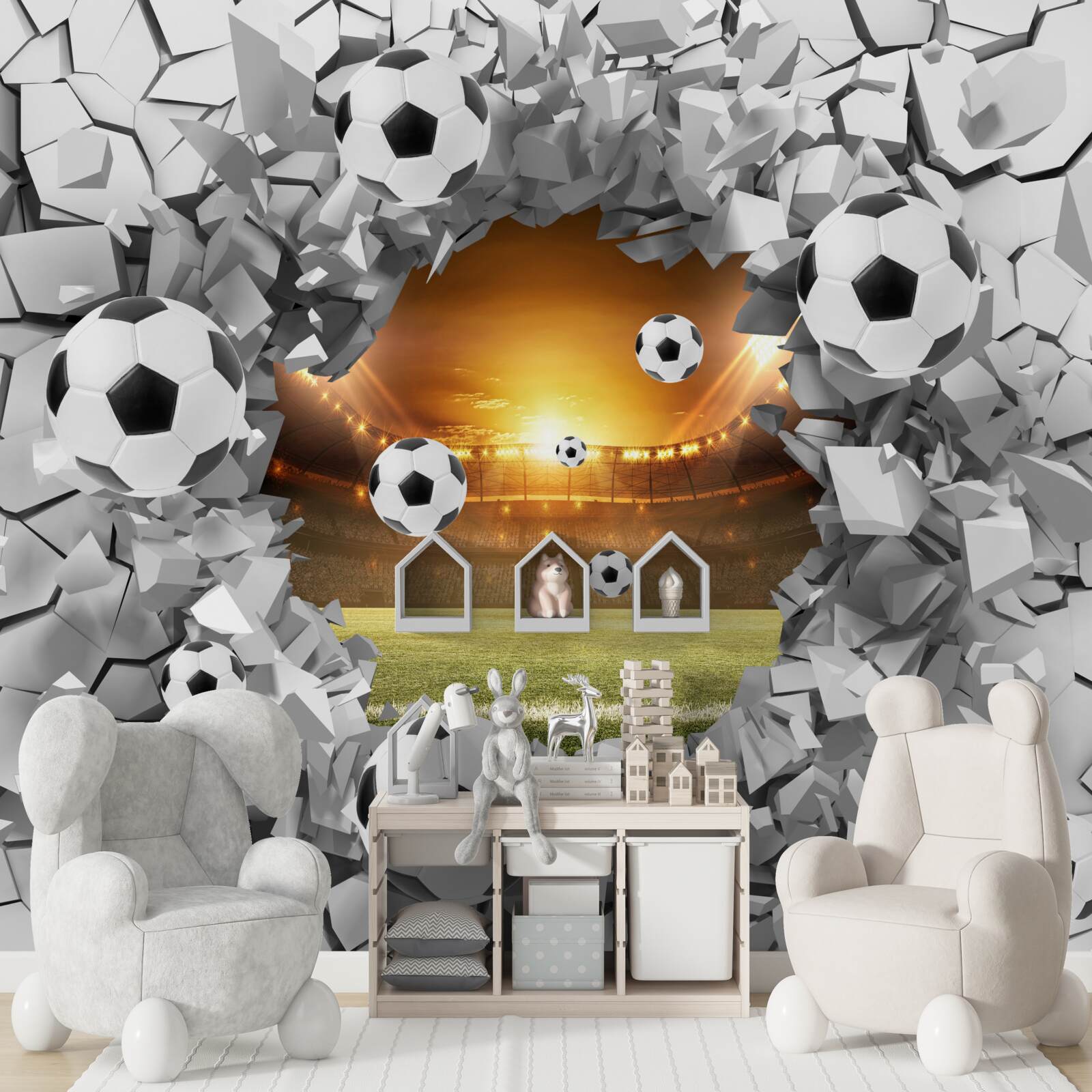 Fototapeta 3D gule a kontajner