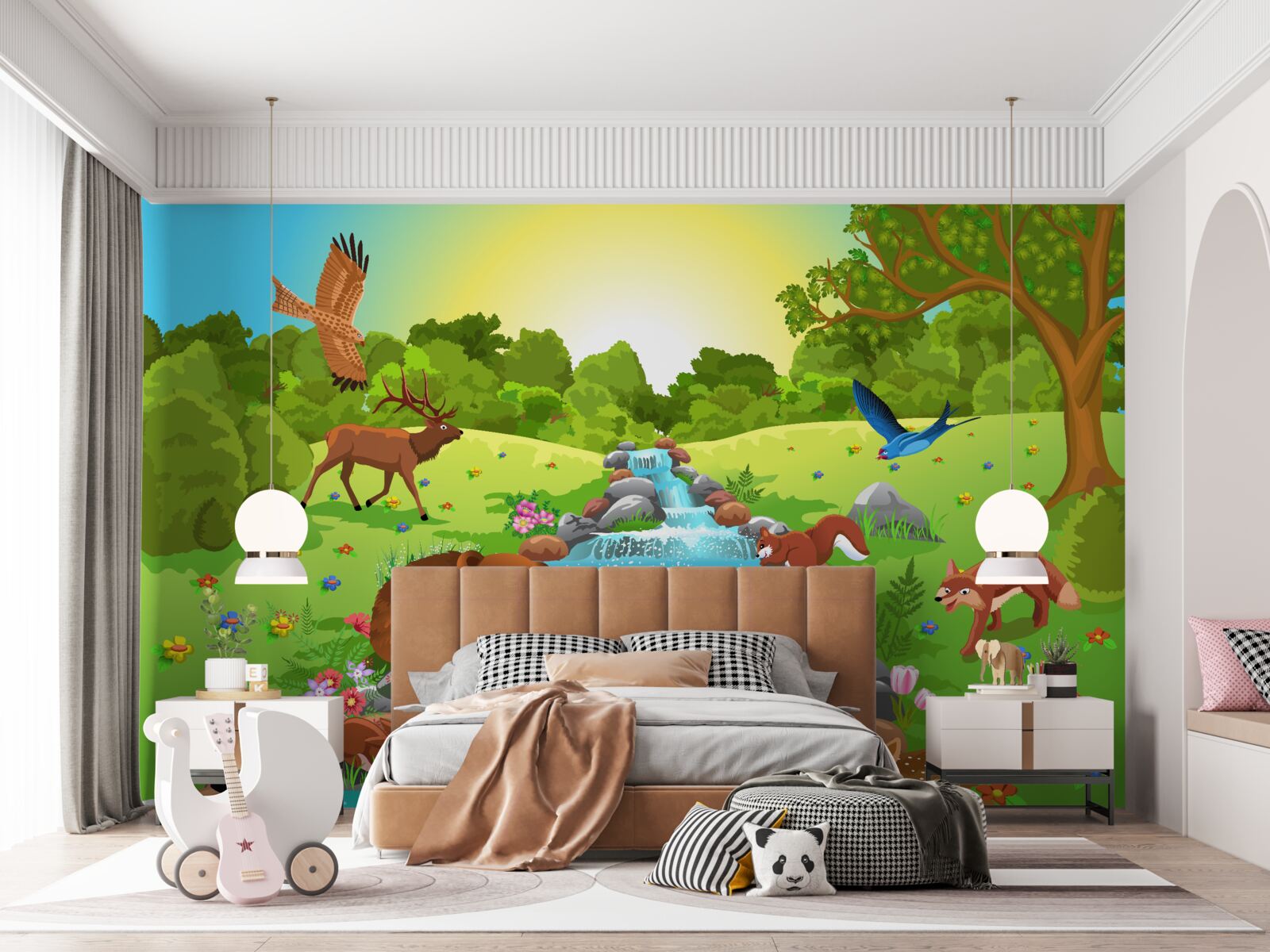 Fototapeta zvierat pri vodnom zdroji