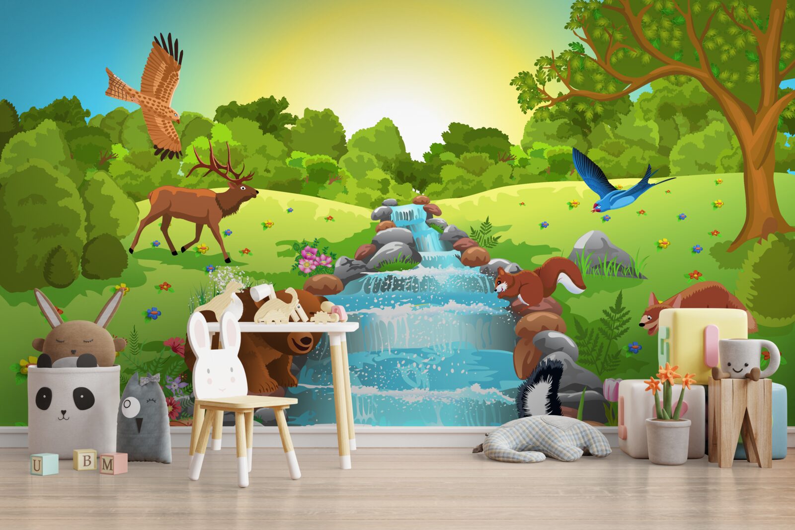 Fototapeta zvierat pri vodnom zdroji