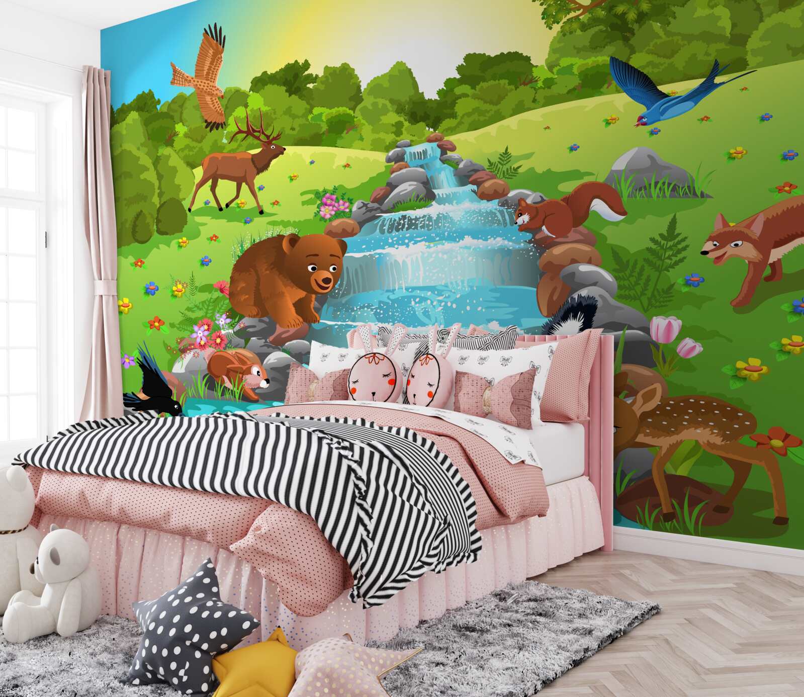 Fototapeta zvierat pri vodnom zdroji