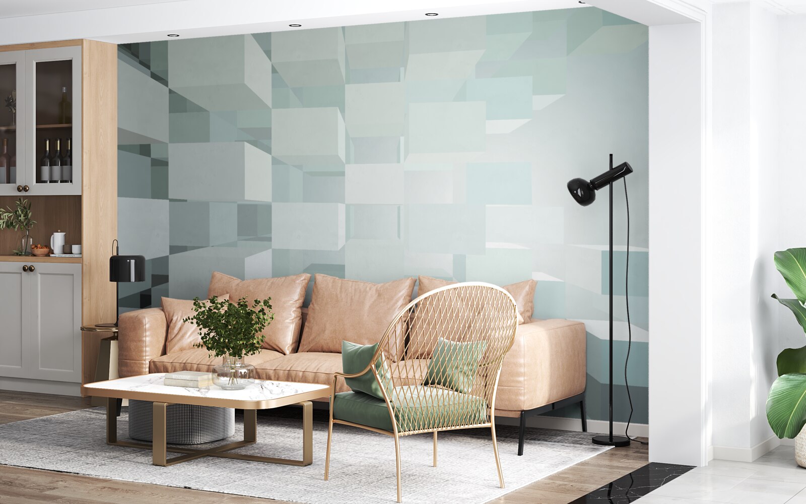 Fototapeta ľahké 3D objekty